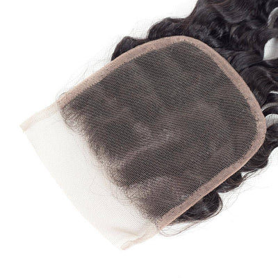 QT Hair Brazilian 4*4 Water Wave Lace Closure Remy Human Hair - QT Hair