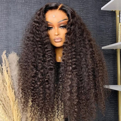 13x4 Transparent Lace Frontal Wigs Deep Wave Human Hair Wigs Pre Plucked ｜QT Hair