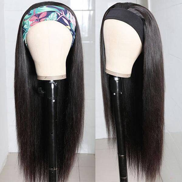 QTHAIR 14A Long Straight Headband Human Hair Wig 150% 180% 200% Density - QT Hair