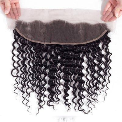 QT Brazilian Deep Wave 13x4 Lace Frontal Virgin Human Hair - QT Hair