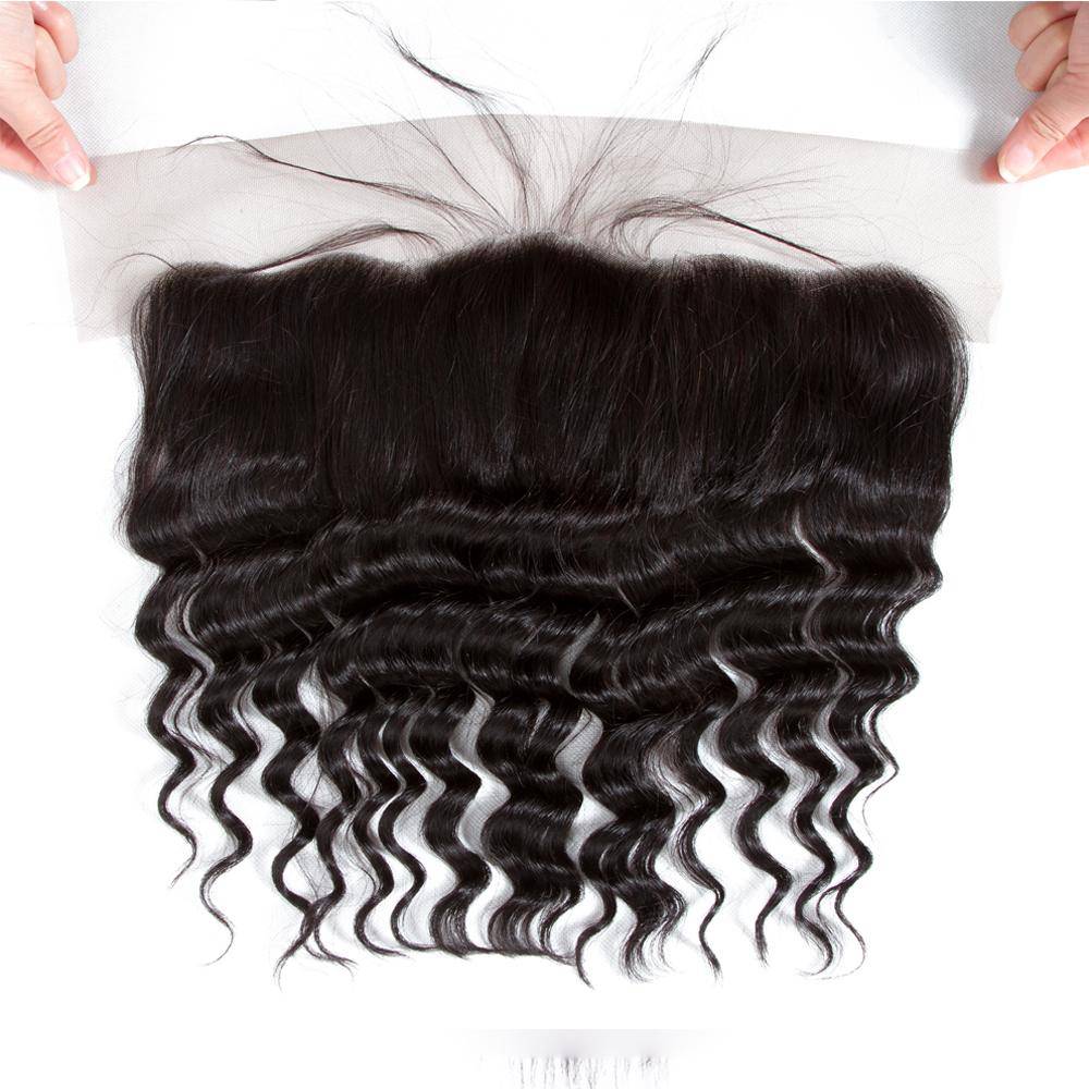 QT Brazilian Loose Deep 13x4 lace frontal Hair Closure - QT Hair