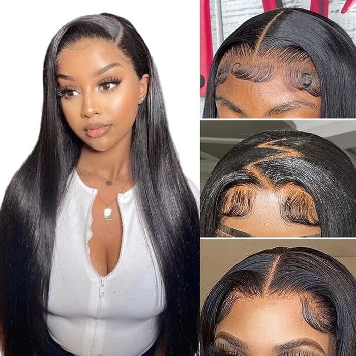 4x4 HD Transparent Lace Closure Wig Melted Match All Skin Straight Human Hair ｜QT Hair