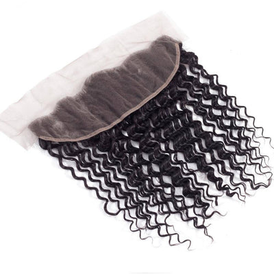 QT Peruvian 13x4 Deep Wave Free Part Lace Frontal Hair Closure - QT Hair