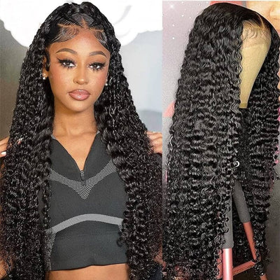 QT Deep Wave HD Lace Closure Wigs Pre Plucked Virgin Human Hair For Women ｜QT Hair