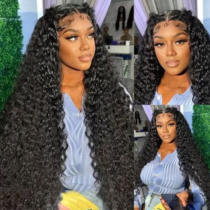 5x5 Transparent Lace Closure Wig Deep Wave Curly QT Virgin Human Hair ｜QT Hair