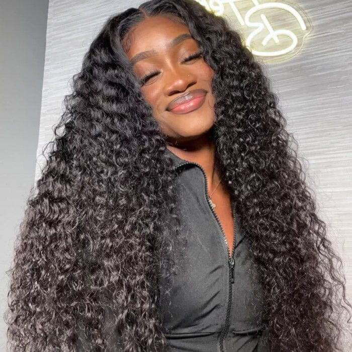 5x5 Transparent Lace Closure Wig Deep Wave Curly QT Virgin Human Hair ｜QT Hair