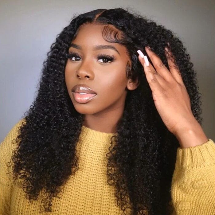 70% Off Kinky Curly 13x4 Lace Front Wig Virgin Human Hair Super Flash Sale