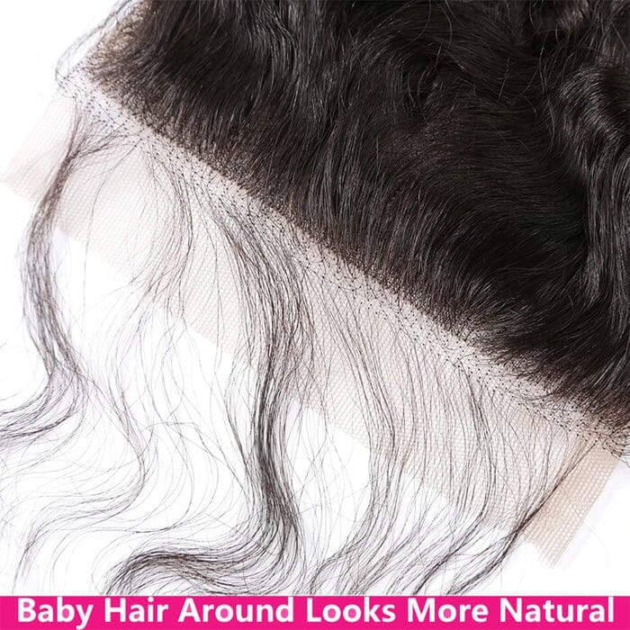 Deep Wave Virgin Human Hair 4*4 Swiss Lace Closure Pre Plucked with Baby Hair ｜QT Hair