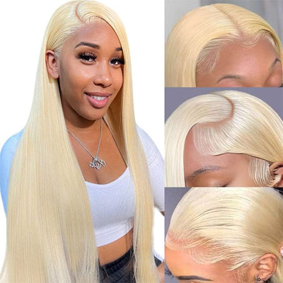 HD Lace Frontal Wig Human Hair 613 Honey Blonde 5x5 HD Transparent Lace Closure Wig ｜QT Hair