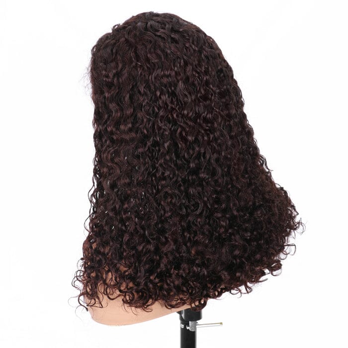Perruque Lace Front Wig Pixie Bouclée Brun Miel SDD, Cheveux Humains Vierges Pré-épilés