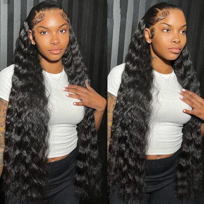 Perruques Lace Front Wigs Loose Deep Wave 360°, cheveux humains vierges pré-épilés, coupe ajustée, avec sangle invisible