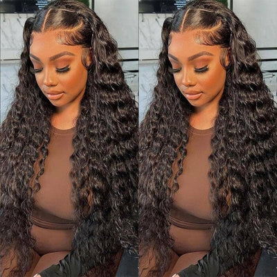 Perruques Lace Front Wigs Loose Deep Wave 360°, cheveux humains vierges pré-épilés, coupe ajustée, avec sangle invisible