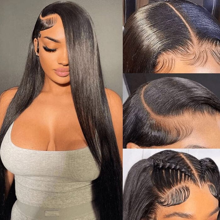 Medium Length Straight Face Framing Lace Front Wigs Layered Haircut for Women ｜QT Hair