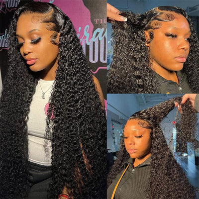 QT Deep Wave 13x6 Lace Frontal Wig with Baby Hair Curly Human Hair ｜QT Hair