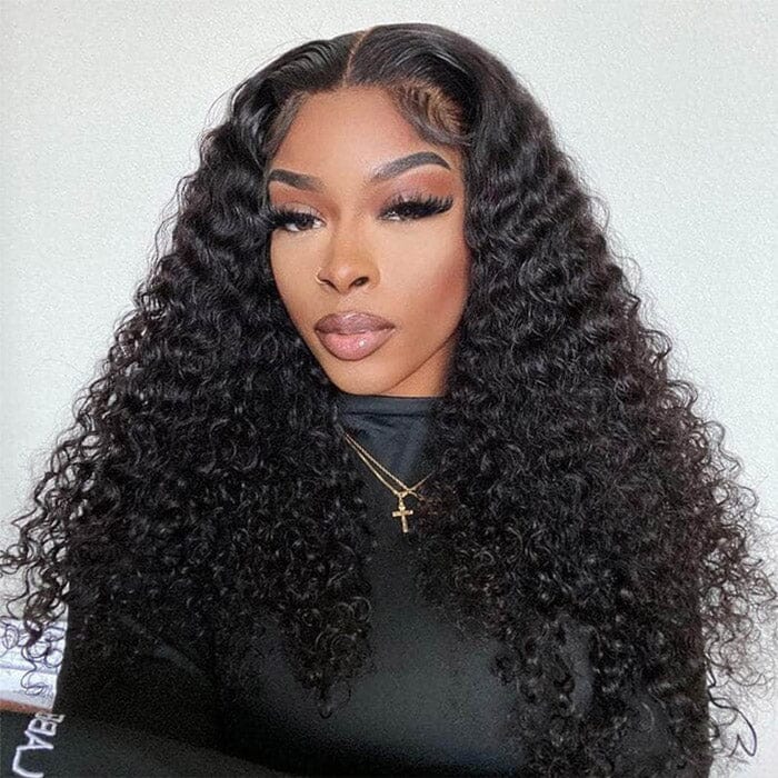QT Deep Wave 13x6 Lace Frontal Wig with Baby Hair Curly Human Hair ｜QT Hair