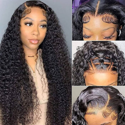 QT Glueless 8x5 Lace Closure Wig Pre Cut Jerry Curly Virgin Human Hair ｜QT Hair