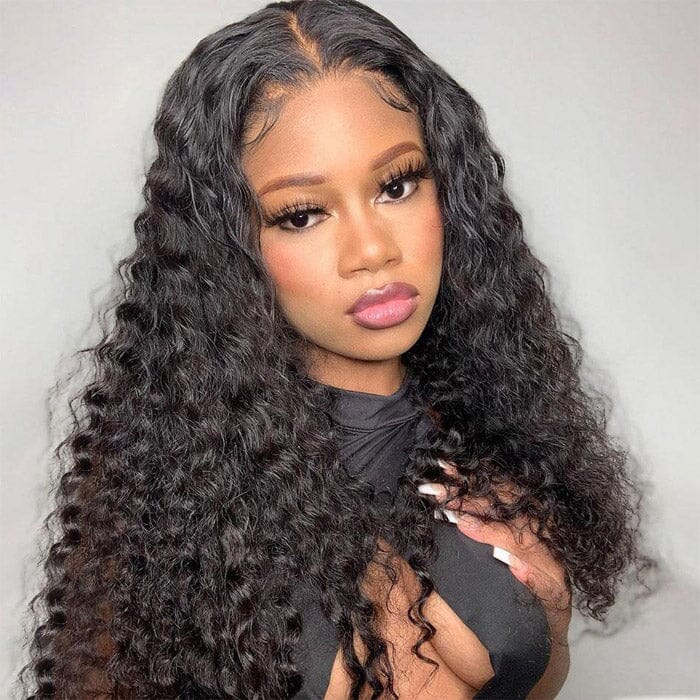 QT Hair 4x4 Deep Wave Lace Closure Wigs Pre Plucked Curly Virgin Human Hair ｜QT Hair