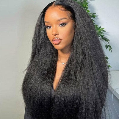 QT Hair 5x5 Lace Closure Wig Pre Plucked Kinky Straight Human Hair ｜QT Hair