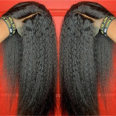 QT Hair 5x5 Lace Closure Wig Pre Plucked Kinky Straight Human Hair ｜QT Hair