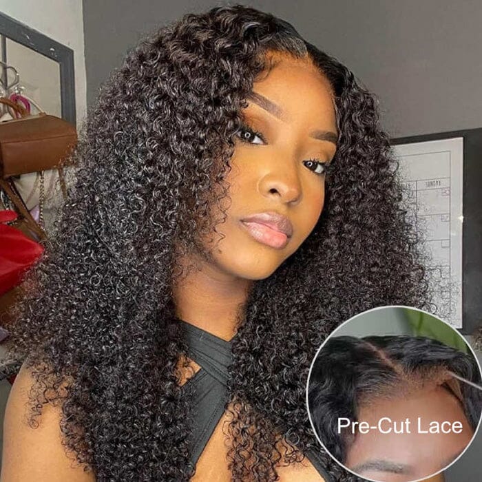 QT Hair 8x5 Lace Wig Glueless Pre Cut Kinky Curly Virgin Human Hair ｜QT Hair