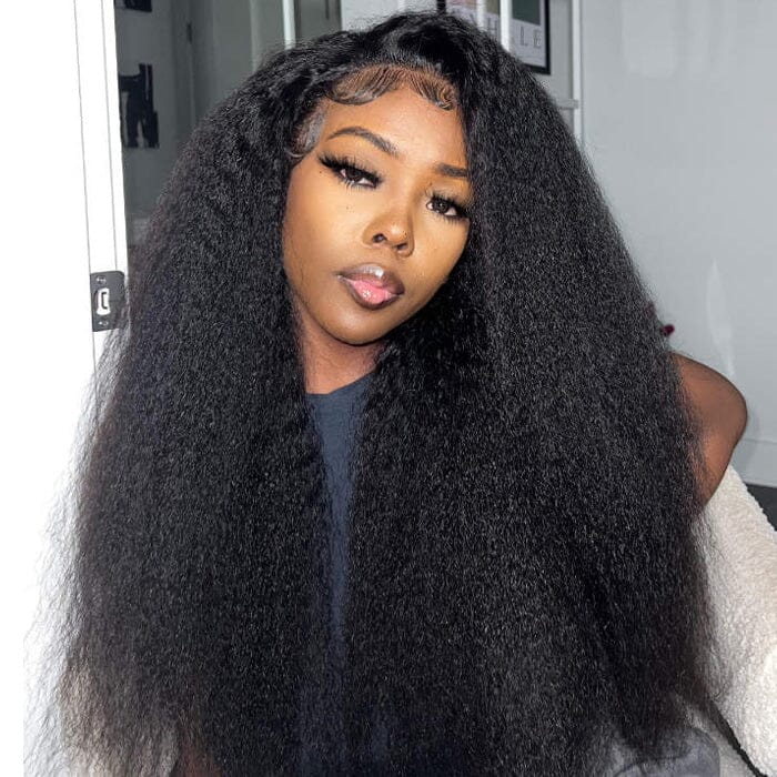 QT Hair HD Lace Frontal Wigs Virgin Human Hair Pre Plucked Kinky Straight ｜QT Hair