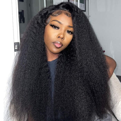 QT Hair HD Lace Frontal Wigs Virgin Human Hair Pre Plucked Kinky Straight ｜QT Hair