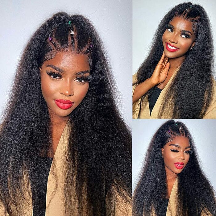 QT Hair HD Lace Frontal Wigs Virgin Human Hair Pre Plucked Kinky Straight ｜QT Hair