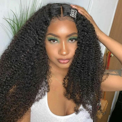 QT Hair HD Transparent Lace Closure Wigs Kinky Curly Virgin Human Hair ｜QT Hair