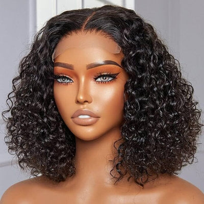 QT Hair Jerry Curl Short Bob Lace Wigs Pre Plucked Curly Virgin Human Hair ｜QT Hair