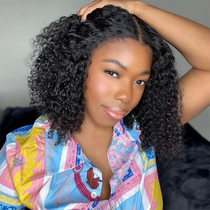 QT Hair Jerry Curl Short Bob Lace Wigs Pre Plucked Curly Virgin Human Hair ｜QT Hair