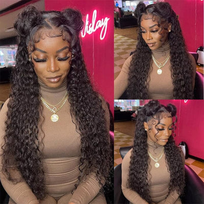 QT Hair Water Wave 13x6 Lace Frontal Wig Deep Part Human Hair Wet and Wavy ｜QT Hair