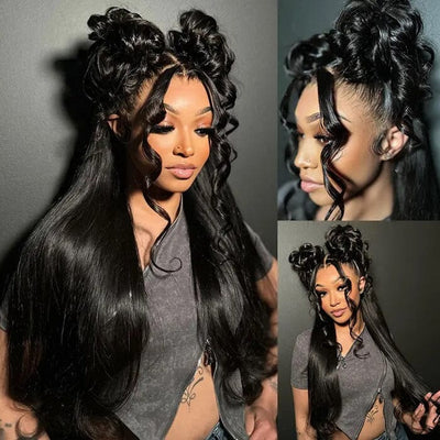 Perruque Lace Frontal 360° Invisi avec Cordon de Serrage et Coupe Ajustée, Cheveux Humains Body Wave
