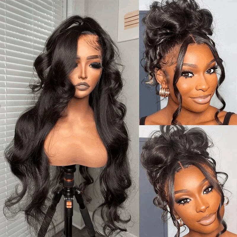 Perruque Lace Frontal 360° Invisi avec Cordon de Serrage et Coupe Ajustée, Cheveux Humains Body Wave