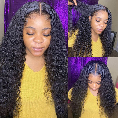 QT Jerry Curl 13x4 Transparent Lace Frontal Wig Pre Plucked Curly Human Hair ｜QT Hair