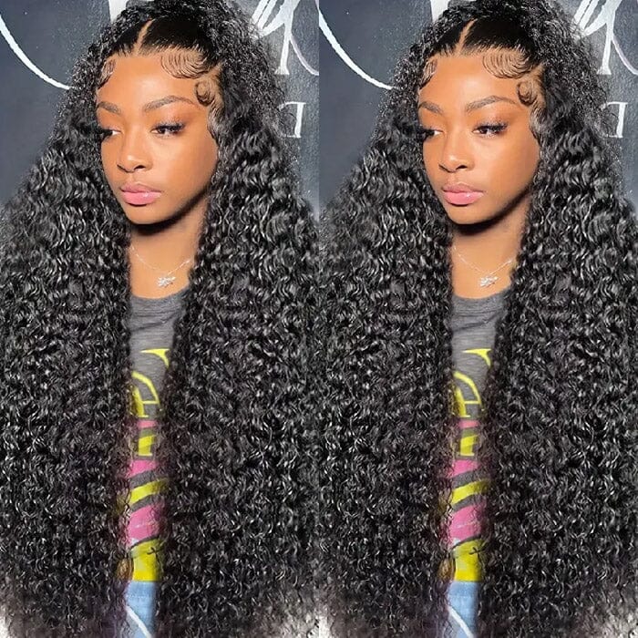 QT Jerry Curl 13x4 Transparent Lace Frontal Wig Pre Plucked Curly Human Hair ｜QT Hair