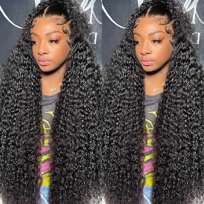 QT Jerry Curl 13x4 Transparent Lace Frontal Wig Pre Plucked Curly Human Hair ｜QT Hair