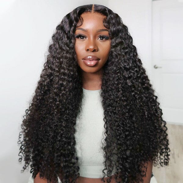 QT Jerry Curl HD Lace Closure Wigs Pre Plucked Curly Virgin Human Hair ｜QT Hair