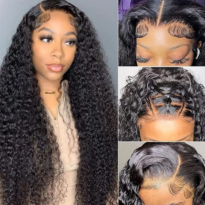 QT Jerry Curl HD Lace Closure Wigs Pre Plucked Curly Virgin Human Hair ｜QT Hair