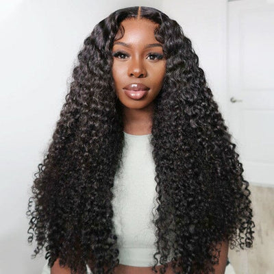 QT Jerry Curl HD Lace Closure Wigs Pre Plucked Curly Virgin Human Hair ｜QT Hair
