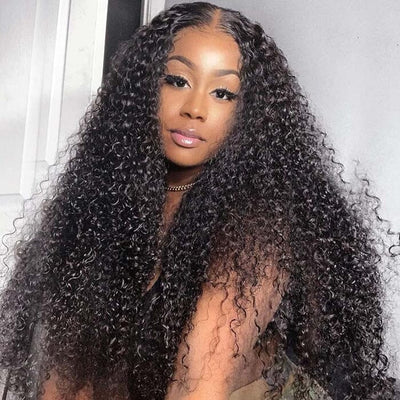 QT Jerry Curl HD Lace Closure Wigs Pre Plucked Curly Virgin Human Hair ｜QT Hair