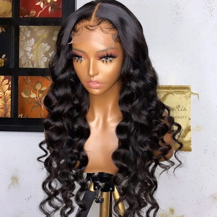 QT Loose Wave Lace Closure Wigs Pre Plucked Loose Curly Human Hair ｜QT Hair