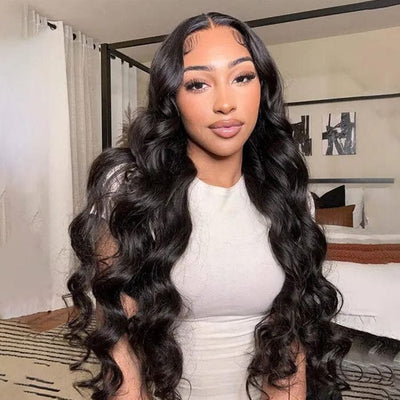 Clearance Sale 13x4 Lace Frontal Wig Pre Plucked Body Wave Virgin Human Hair