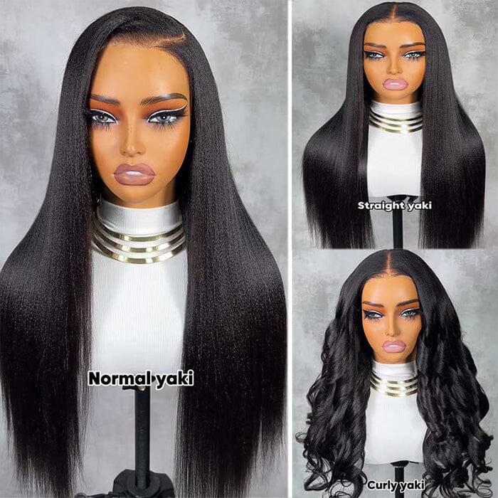 70% Off Yaki Straight Glueless 8x5 Pre Cut Lace Wig Pre Plucked Human Hair