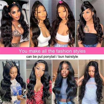 Clearance Sale 13x4 Lace Frontal Wig Pre Plucked Body Wave Virgin Human Hair