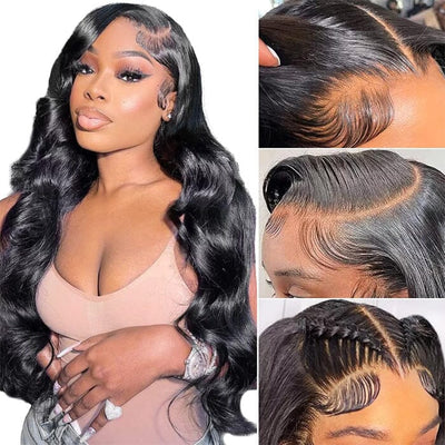 Clearance Sale 13x4 Lace Frontal Wig Pre Plucked Body Wave Virgin Human Hair