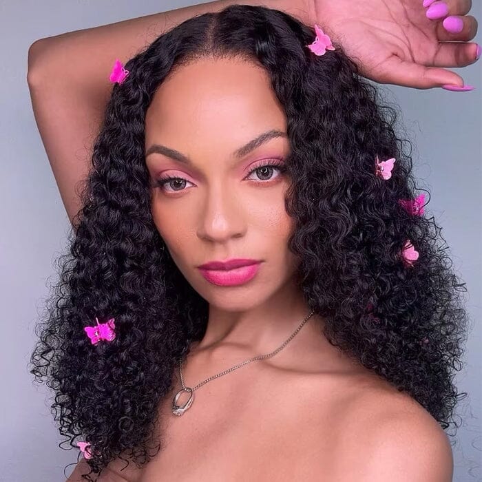 SDD New Pixie Curly Lace Frontal Wig Pre Plucked Super Double Drawn Human Hair