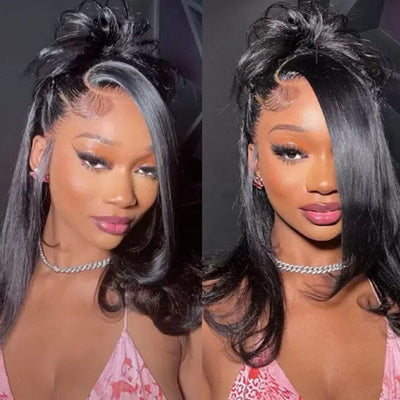Silky Straight Invisi Strap 360 Lace Frontal Wig Pre Plucked Snug Fit Virgin Human Hair
