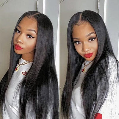 U Part Wig Straight Human Hair Wigs For Black Women Brazilian Straight Hair 2x4 Left Part Wigs ｜QT Hair