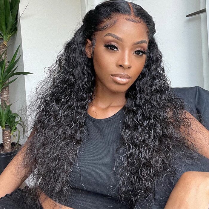 Wet and Wavy 5x5 Transparent Lace Closure Wig Water Wave Human Hair ｜QT Hair