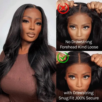 Perruque Yaki lisse sans colle 8x5 pré-coupée en cheveux humains vierges pré-épilés